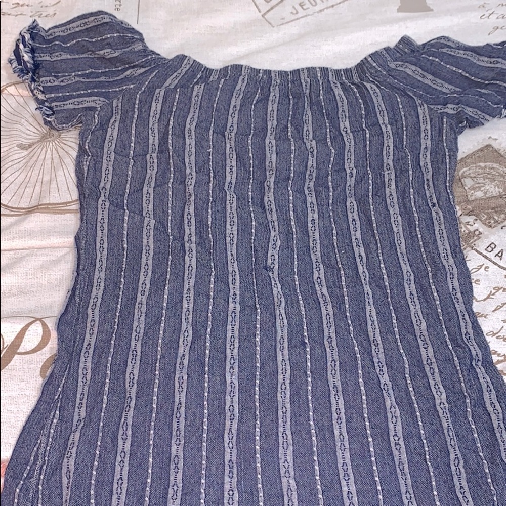 Denim Looking Off the shoulder Dress 👗